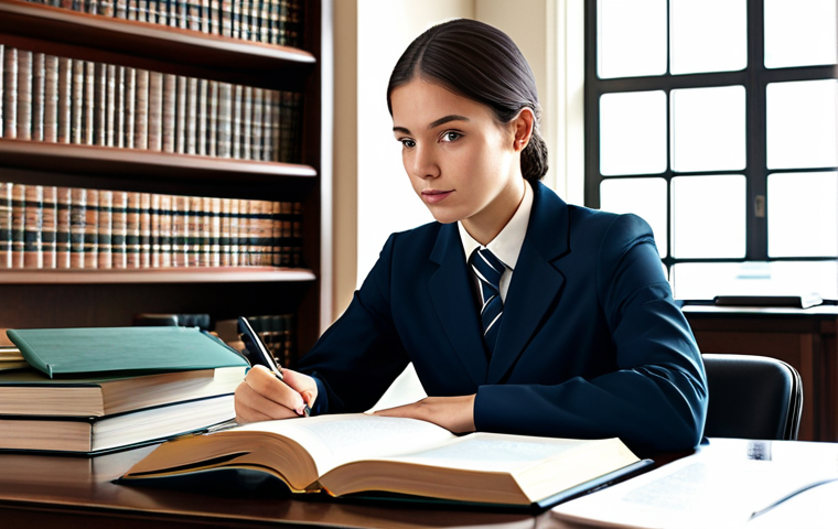 변리사 시험 성공 사례 - Aspiring Patent Attorney**

"A motivated student, fully clothed in modest professional attire, study...