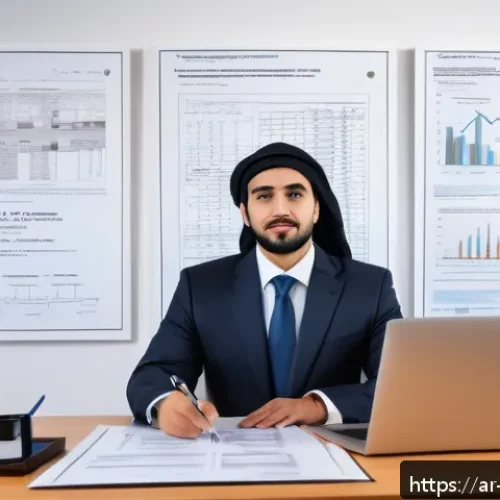 Home 31 변리사 실무와 특허 침해 사례 분석 - A professional Middle Eastern patent attorney in a modern office, surrounded by patent documents, te...